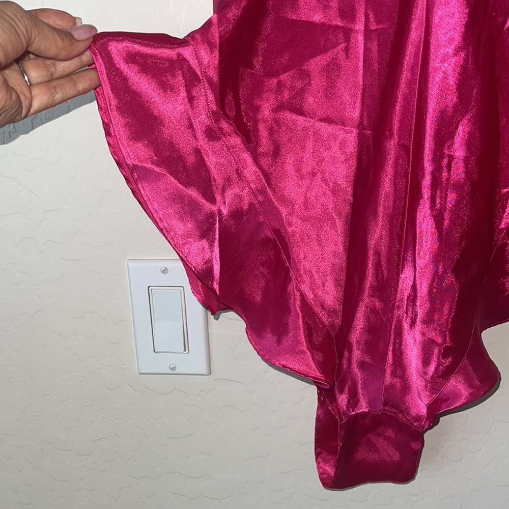 Victoria Secret Gold Label 1990's Fuchsia Teddy Vintage Lingerie size Large. EUC - Picture 10 of 14